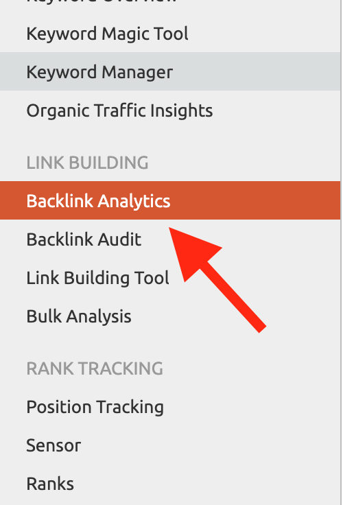 Semrush backlink audit